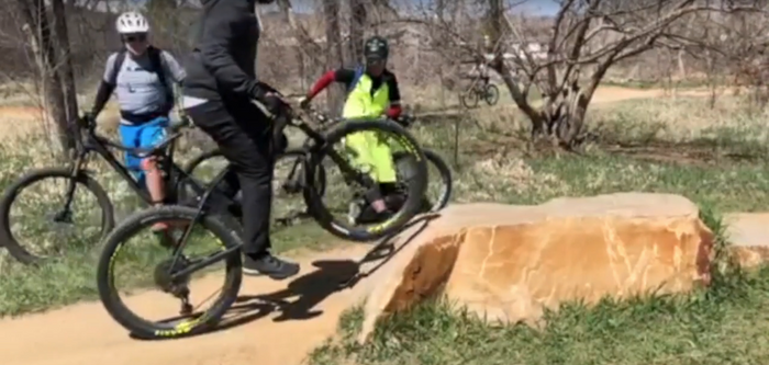 ShredLifting up a ledge on your mountain bike